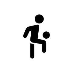 Soccer player icon illustration isolated vector sign symbol