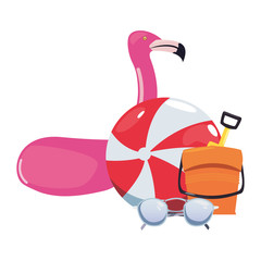 summer time vacation flat design