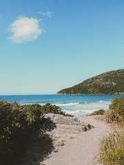 Beach in southern Brazil, with clear water, place of joy, fun and that brings a lot of peace for visitors 