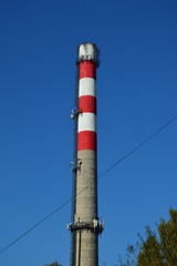 Long pipe from old heating factory from Soviet Union times