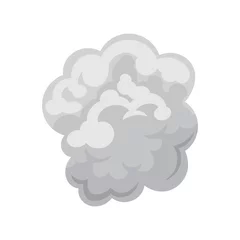 Foto op Canvas Clouds and clouds icon in cartoon and flat style. Isolated object. Vector illustration. © Ilnaz Gilov