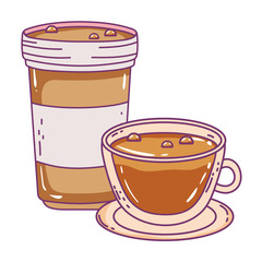 Isolated coffee mug and cup vector design