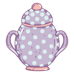 Isolated porcelain sugar bowl design