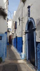 Maroc, les rues bleues et blanches de la Kaskat des Oudayas