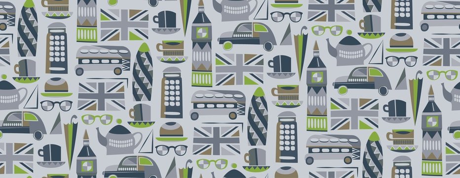 London pattern seamless design graphic