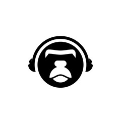 Headphone Ape For E-Sport Team Or Multimedia Company Logo