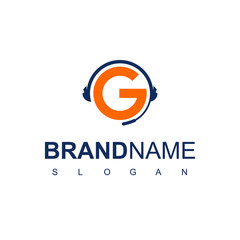 Letter G, Customer Service Logo Design Vector