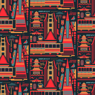 San-Francisco pattern seamless design graphic