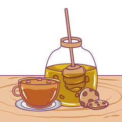 Isolated honey jar vector design