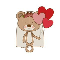 cute puppy with hearts and cake