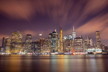 Fototapeta na wymiar nyc skyline at night