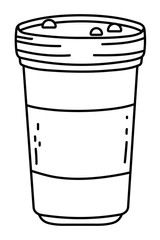 Isolated iced coffee glass vector design