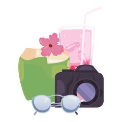 summer time vacation flat design