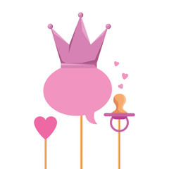 baby shower card with crown