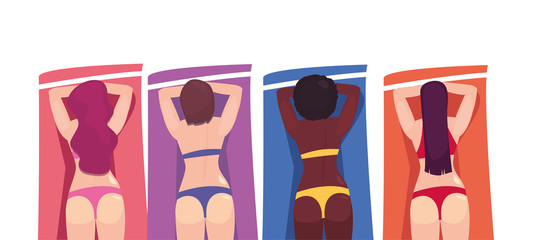 woman summer time vacations design