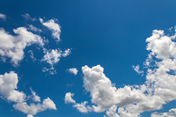 Blue sky white clouds background