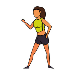 fitness sport exercise lifestyle cartoon