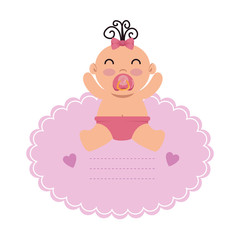 baby shower card with little newborn