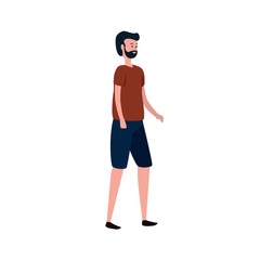 young man with beard avatar character