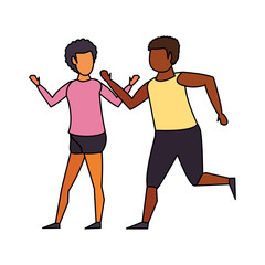 fitness sport exercise lifestyle cartoon