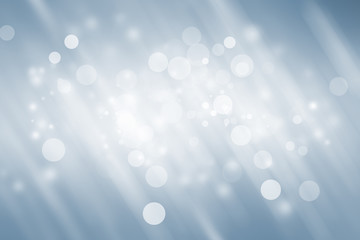 white bokeh blur background / Circle light on blue background / abstract light background