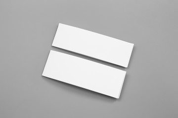 Blank portrait mock-up paper. brochure magazine isolated on gray, changeable background / white...