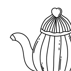 Isolated coffee pot vector design