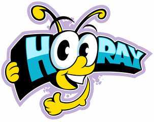 Cartoon style smiling face, cartoon character, vector logo.