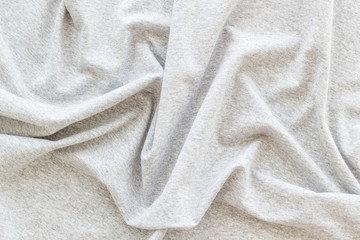 Design for blog with monochrome fabric texture background top view space for text