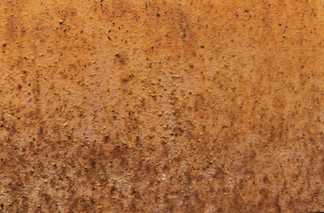 Iron rusty sheet with peeling paint