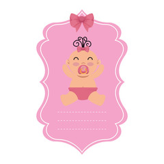baby shower card with little newborn