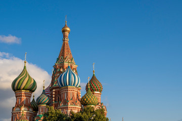 Fototapeta na wymiar Moscow, Russia summer day. View of the St. Basil's Cathedral in Moscow on Red Square.