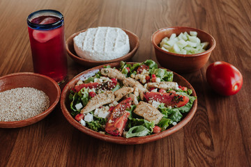 chicken breast Salad, low carb food, healthy food.