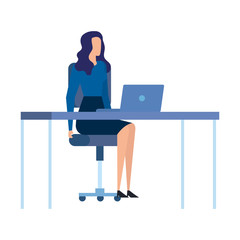 elegant businesswoman worker in the office