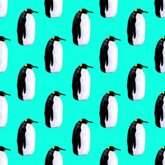 Seamless pattern. Funny Penguin.Use for t-shirt, greeting cards, wrapping paper, posters, fabric print.