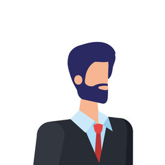 elegant businessman worker avatar character