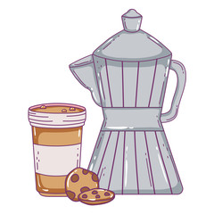Isolated coffee maker vector design