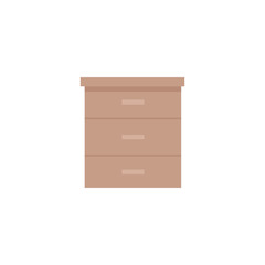wooden drawer forniture isolated icon