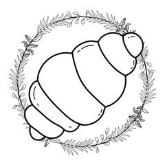 Isolated bread design vector illustration