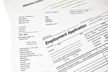 Employment Application with a Drug Abuse Panel