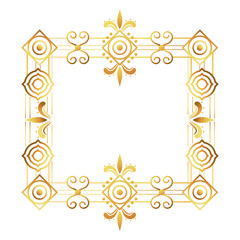 Isolated art deco shape design