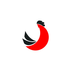 Rooster, chicken, cock. Abstract vector illustration, logo, icon