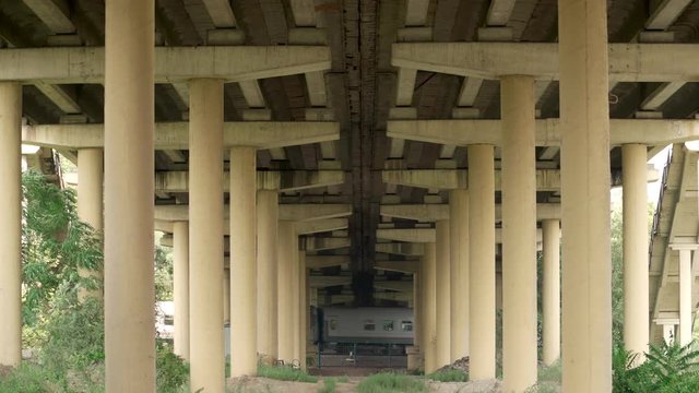 Under the bridge quickly condemns a multi-part train.