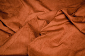 Leather suede red close-up background texture