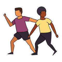 fitness sport exercise lifestyle cartoon