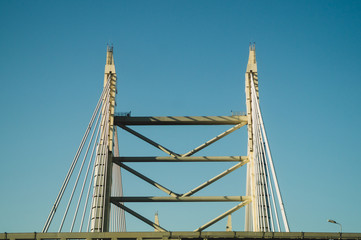 Detail of a bridge abstract background. view on the bridge part