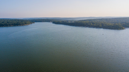 Sunrise and sunset over lake wallenpaupack, westcolang masthope 