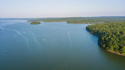 Sunrise and sunset over lake wallenpaupack, westcolang masthope 