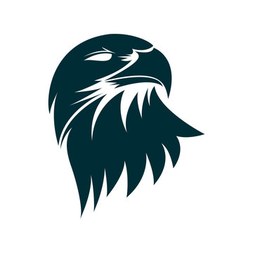 recommend clip art: Eagle head silhouette illustration. Eagle head logo design. Eagle minimalist icon design