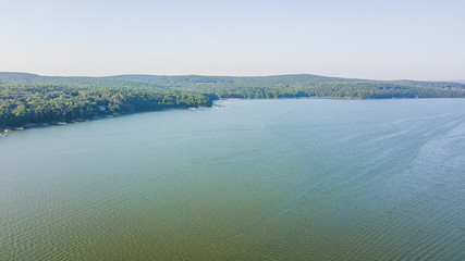 Sunrise and sunset over lake wallenpaupack, westcolang masthope 